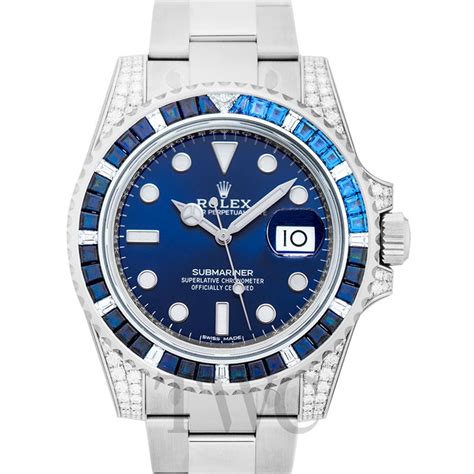 rolex submariner blue diamond dial|rolex submariner with diamond bezel.